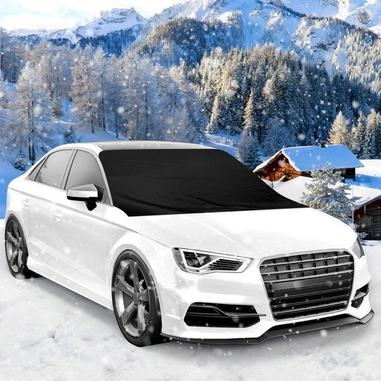 Copertura Anteporta Universale Dimensioni 208x148 cm - Chiusura Magnetica - Ripiegabile - Protezione da Neve/Ghiaccio - Protezione UV da Sole - Kit Pulizia Auto
