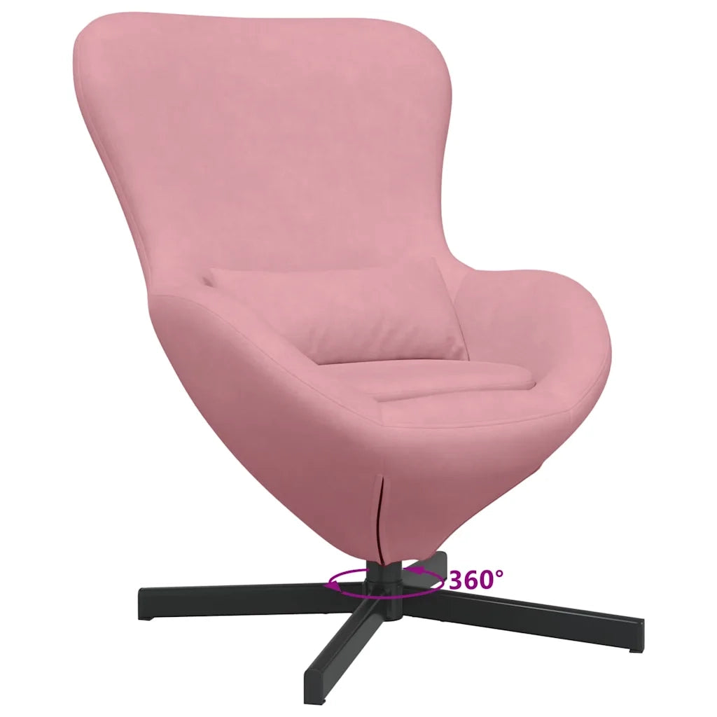 Poltrona uovo Rosa 63 x 73 x 90 cm Velluto 42002760