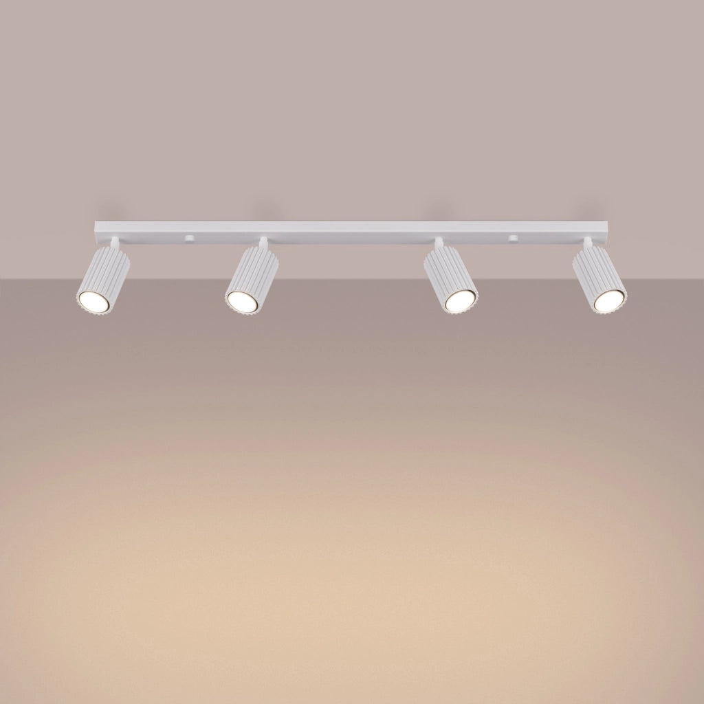 Plafoniera barra bianca 81 cm 4 spot GU10 GRAVIO Pure