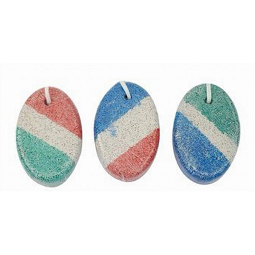 Trade Shop - Set 3pz Pietra Pomice Ovale Tricolore Naturale Cura Piedi Calli Chiropodia 79289 -