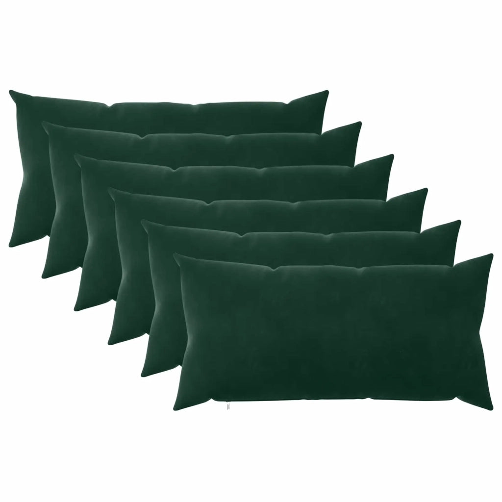 Cuscino con cuscino HEERLEN 6 pz Verde Scuro Velluto 925294