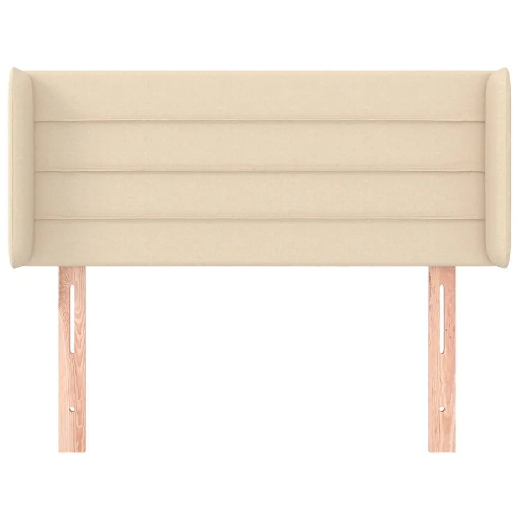 Testiera | Testata ad Orecchio Crema 83x16x78/88 cm in Tessuto