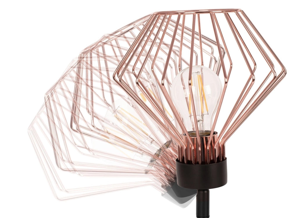 Lampada Da Soffitto A Soppalco Tripla In Metallo Rosa Nera APP536-3C