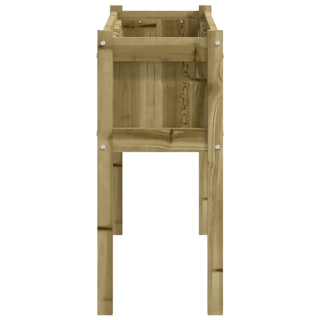 2 pz Fioriere | Cassetta per fiori | Vaso da Giardino con Gambe in Legno di Pino Impregnato
