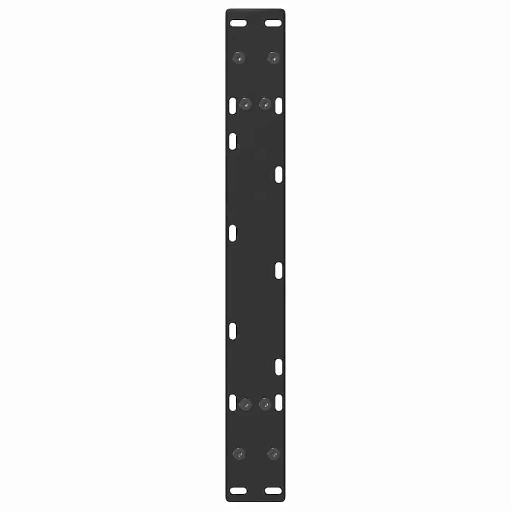 Set di 2 gambe robuste per tavolino da caffè a forma di A 70 x 30 x 31 cm con piedini regolabili stile moderno acciaio nero 02_0057104
