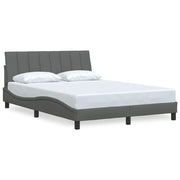 Letto matrimoniale | Letto per adulti | Giroletto senza Materasso Hanko Grigio Scuro 120x200 cm Tessuto