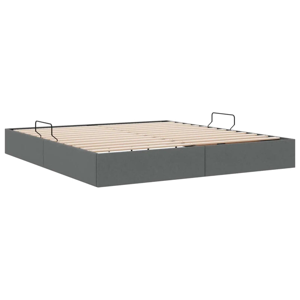 Letto ottomano Grigio scuro 180 x 200 cm Tessuto 3442839