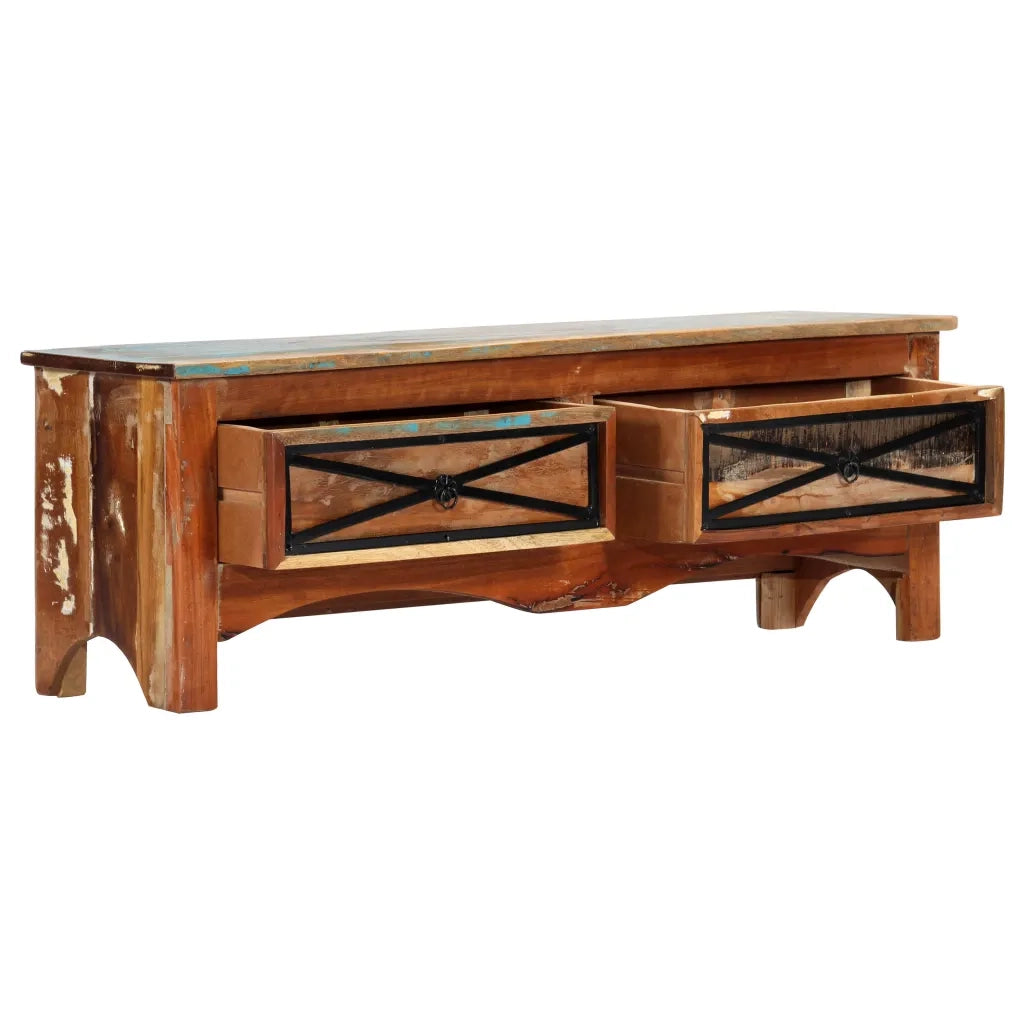 Mobile Porta TV 120x30x40 cm in Legno Massello di Recupero cod mxl 54930