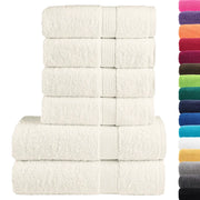 Set ASciugamani SOLUND 6 pz | Teli per bagno Crema 600 gsm
