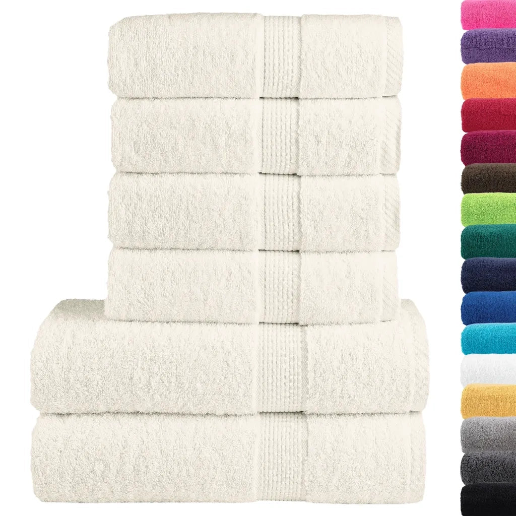 Set ASciugamani SOLUND 6 pz | Teli per bagno Crema 600 gsm