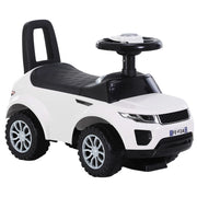 EasyComfort Macchina Cavalcabile Giocattolo per Bambini 12-36 Mesi, Macchina a Spinta con Vano Contenitore e Schienale, Bianca