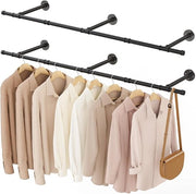 Stanghe di sostegno per abbigliamento - spazievitore - set da 2 - nero - 150 cm