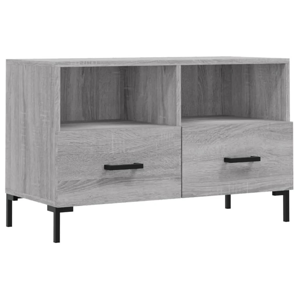 Mobile TV multimediale mensola TV credenza TV sala da pranzo soggiorno camera da letto Sonoma 80 x 36 x 50 cm legno ingegnerizzato grigio 02_0028470