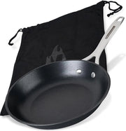Piastra forno in acciaio inox 24 cm – padella con alta qualità di rivestimento antiscivolo – adatta a tutti i tipi di fonti di calore (anche inductive) – ca. 24,8 x 41,8 x 8 cm
