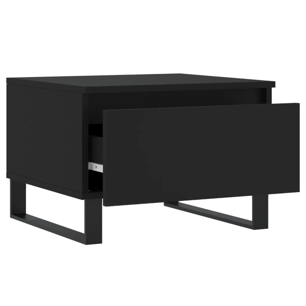 2 pz Tavolini da salotto | Tavolino da caff¨¨ | Tavolino da Soggiorno Neri 50x46x35 cm in Legno Multistrato