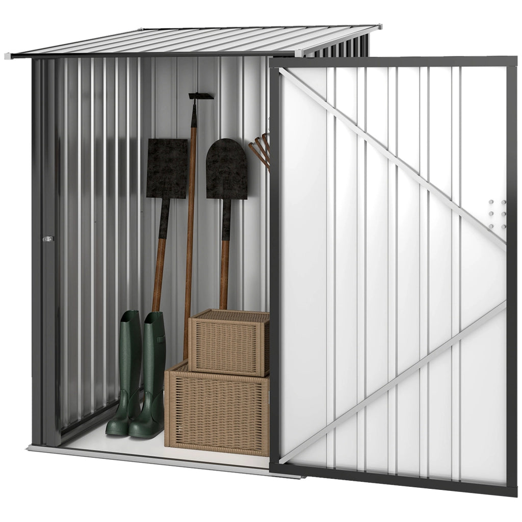 Capanno Attrezzi in Acciaio ¨C Zephmum ¨C 100x103x160cm Grigio Scuro