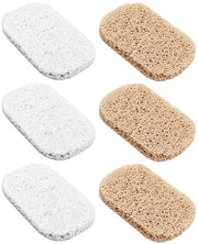 Set di Pannelli di Sapone per Bagno da 6 - Tessuto Multidirezionale - Materiale Sostenibile - Scarico Efficiente - Bianco/Terra - Per Sapone per Bagno/Douche - Pannelli di Sapone per Reduzione Consumo