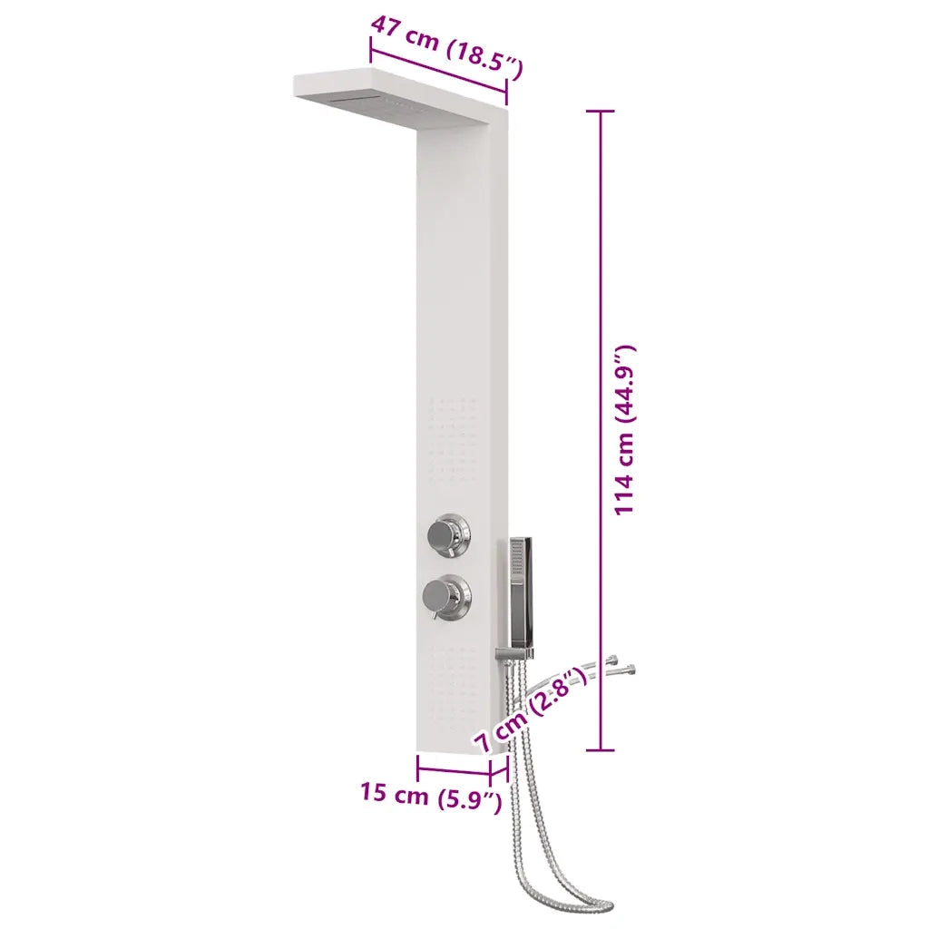 Pannello Doccia in Alluminio Bianco CFW6368003