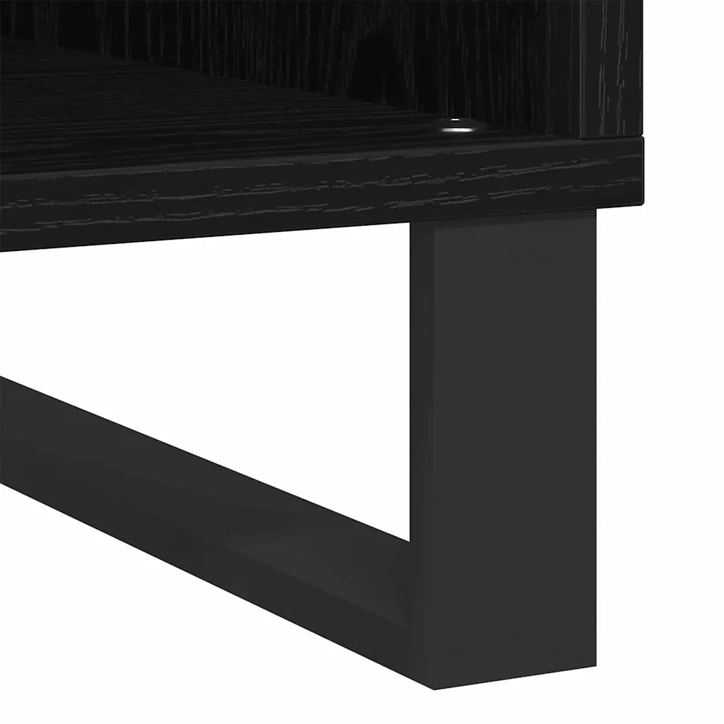 Mobile porta vinili Rovere Nero 100 x 38 x 48 cm CFW9721030