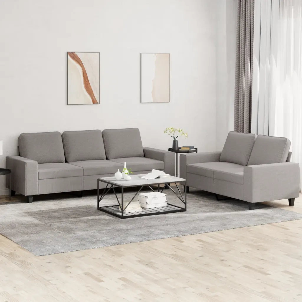 Set di Divani 2 pz Tortora in Tessutocod mxl 110018