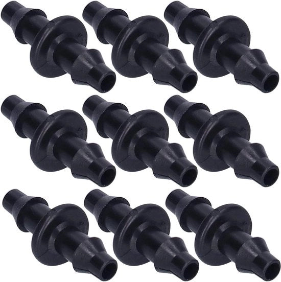 Kit di accessori per giardino per irrigazione a gocciolamento 100 pezzi, connettori a 2 vie 4/7.