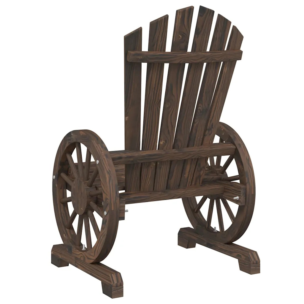 Sedia da patio-Sedia da Giardino Adirondack in Legno Massello di Abete 585066