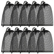Set di 10, taschi a rete in poliestere con cordoncino | ca. 40x30 cm | Impermeabile, senza perdite di aria
