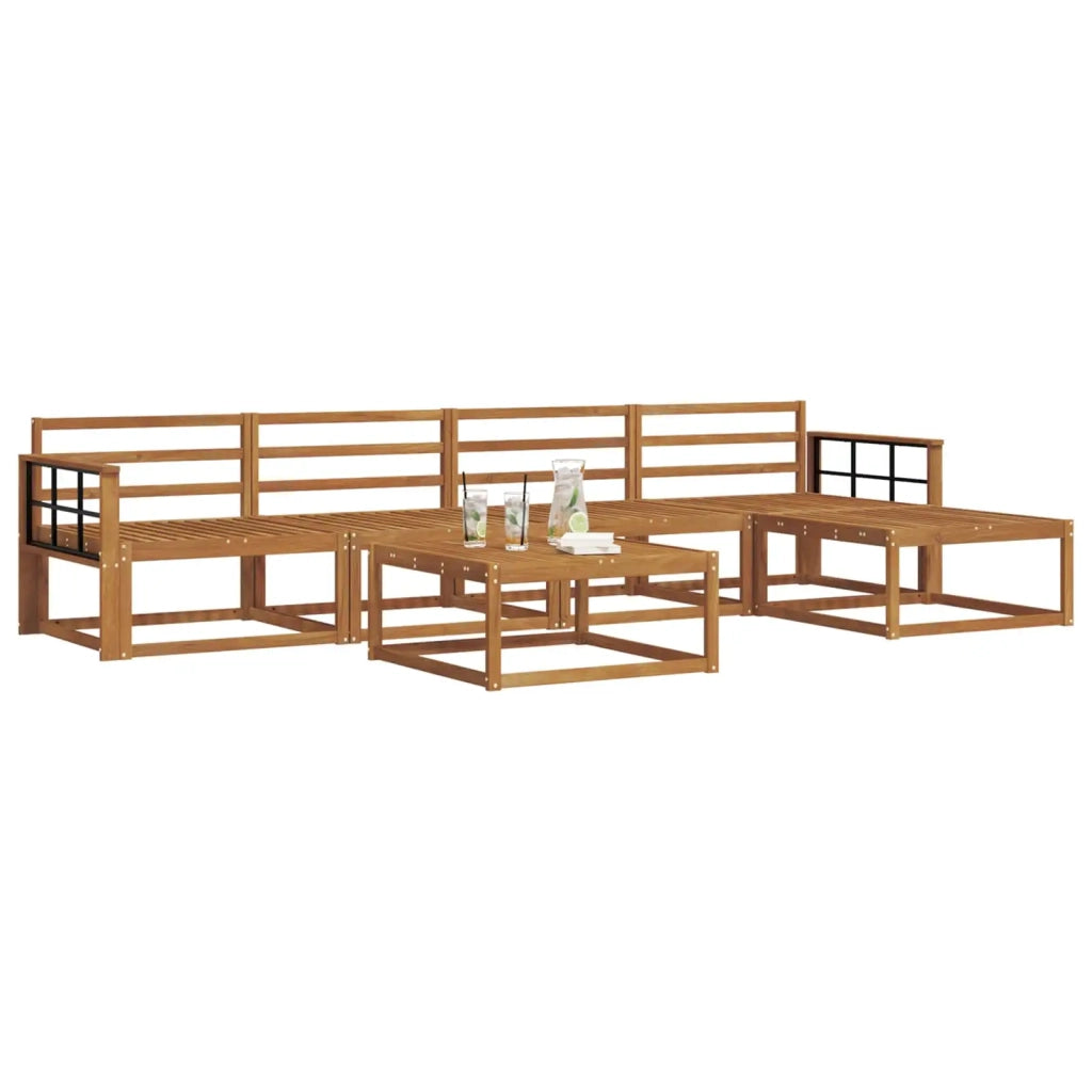 Set di divani da esterno 6 pcs Naturale