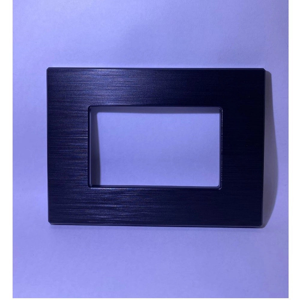 Trade Shop - Placca Dynamic 3 4 6 M Tecnopolimero Satinato Nero Compatibile Bticino Axolute -