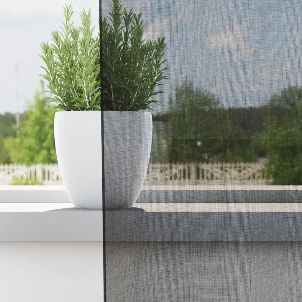 vidaXL Tende in Voile con Tasche per Aste 2 pz Nero