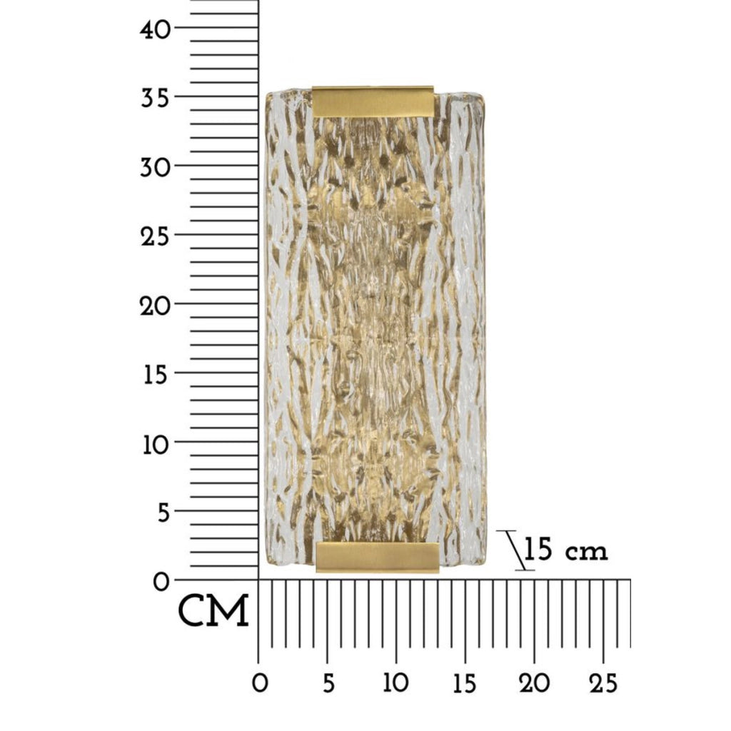Lampada a Parete VKH59, Oro, Metallo, 36x15x10 cm