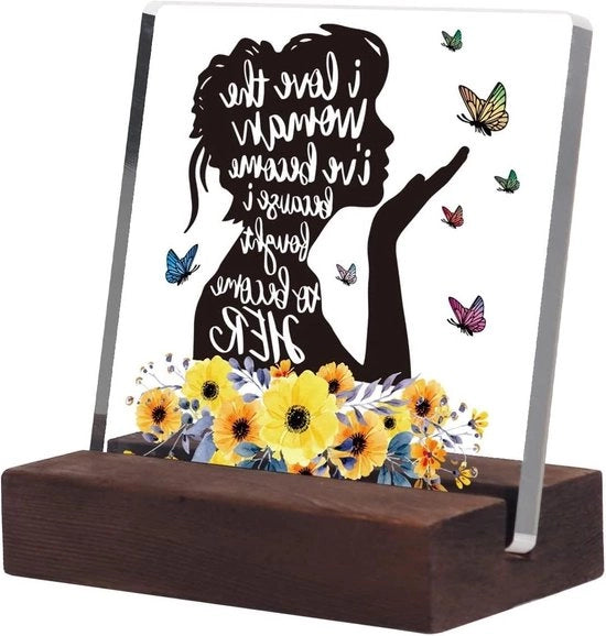 Decorazioni per la casa in legno - Regali per il compleanno della migliore amica - Regali per donne / sorella amica - Mobiliario per ufficio casalingo