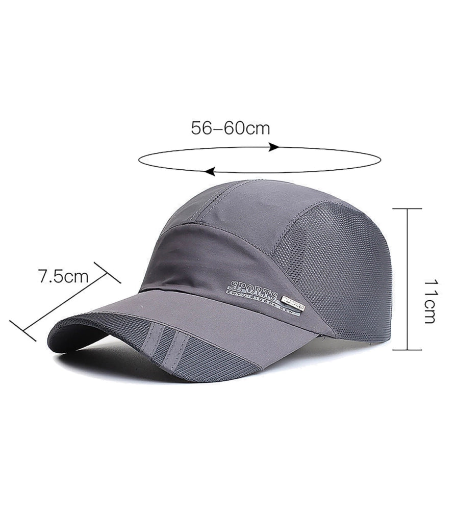 CAPPELLINO - VISIERA LUNGA MODERNA | Asciugatura Rapida Unisex | Visiera 3D con Rete | Ventilato, Ultra Leggero, Regolabile