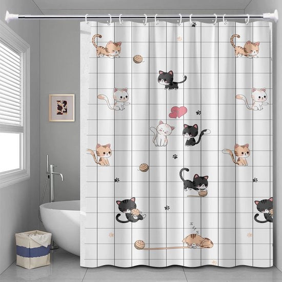 Scheidingsgordijn per bagno - Set idrorepellente - Senza forature - Tendal di separazione - Tendal per bagno di alta qualità - 180*180cm