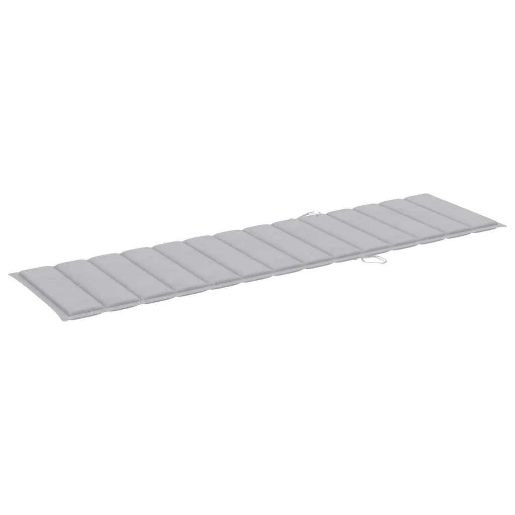 Lettini Prendisole 2 pz con Tavolo e Cuscino Grigio in Teak cod mxl 7400
