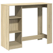 Tavolo Bar con Ripiano Rovere Sonoma 124x46x103,5cm Multistrato