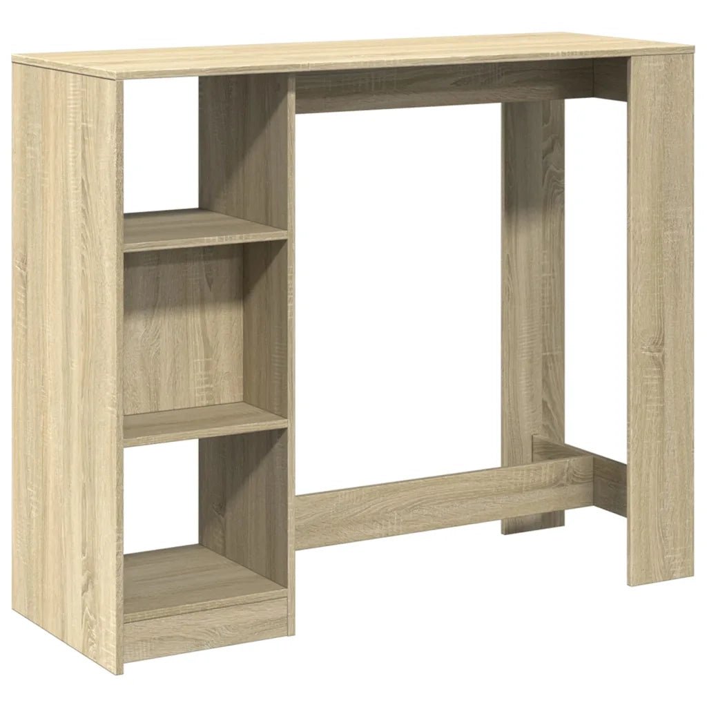 Tavolo Bar con Ripiano Rovere Sonoma 124x46x103,5cm Multistrato