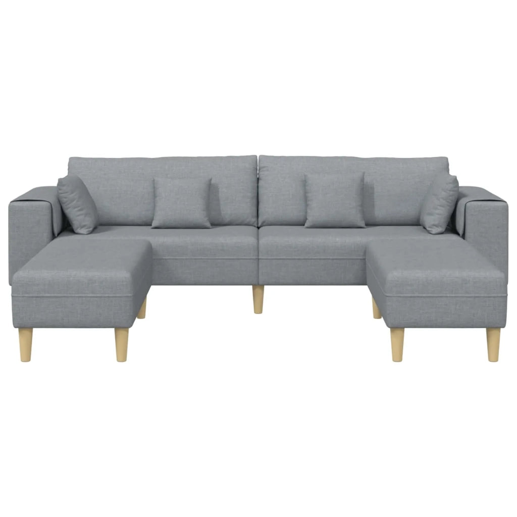 Divano con cuscino 3 pcs Grigio chiaro Tessuto 3335162