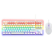 Tastiera meccanica da gioco combinata TKL + mouse - THE G-LAB - COMBO MERCURY W - Bianca