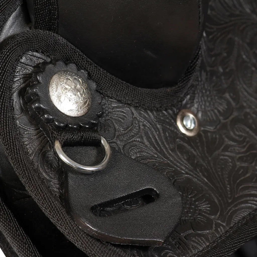 Sella Western Testiera e Pettorale in Vera Pelle 16" Nero CFW8577019