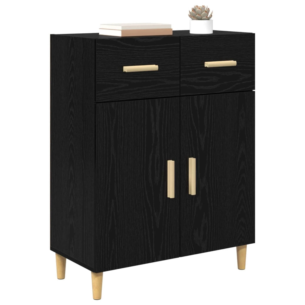Credenza Rovere nero 34 x 69.5 x 89 cm Legno multistrato