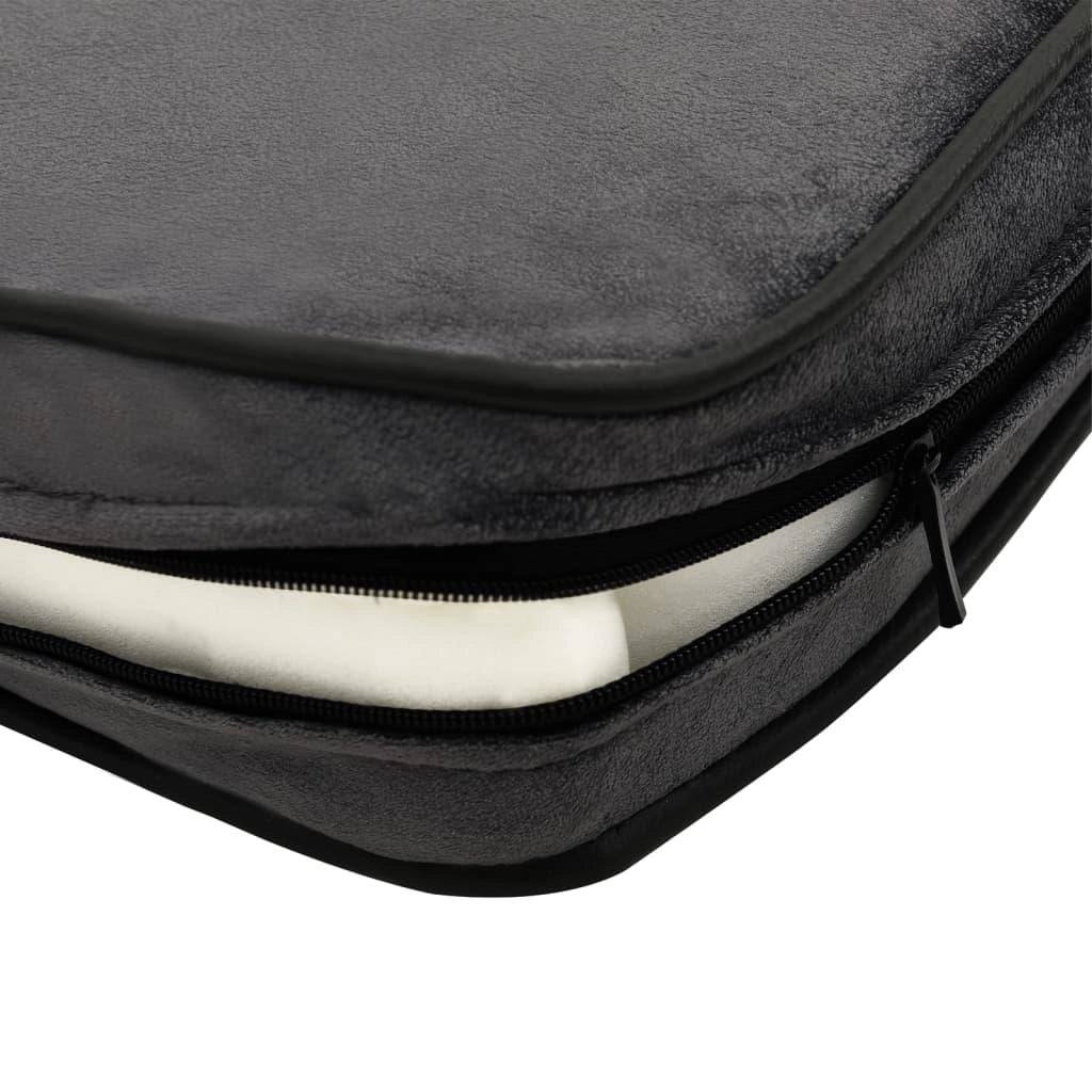 Divano per cani 81 cm in peluche e sintetico grigio scuro 02_0000172