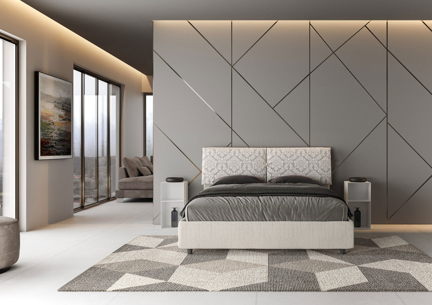 Letto Matrimoniale 160x190 cm con Rete Mados Giada Agata