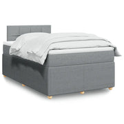 Giroletto a Molle con Materasso Grigio Chiaro 120x200cm Tessuto 3287423