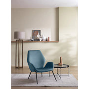 Poltrona rivestita in velluto Gambe metallo verniciato Brandy 73cm X 68cm H 85cm Stones