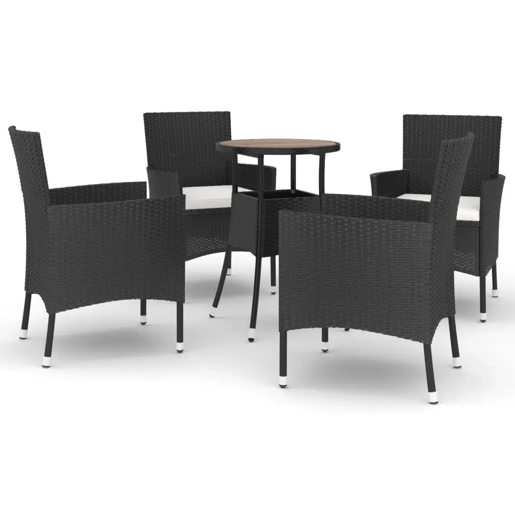 Set BistrÃ² da Giardino 5 pz con Cuscini in Polyrattan Nerocod mxl 69522
