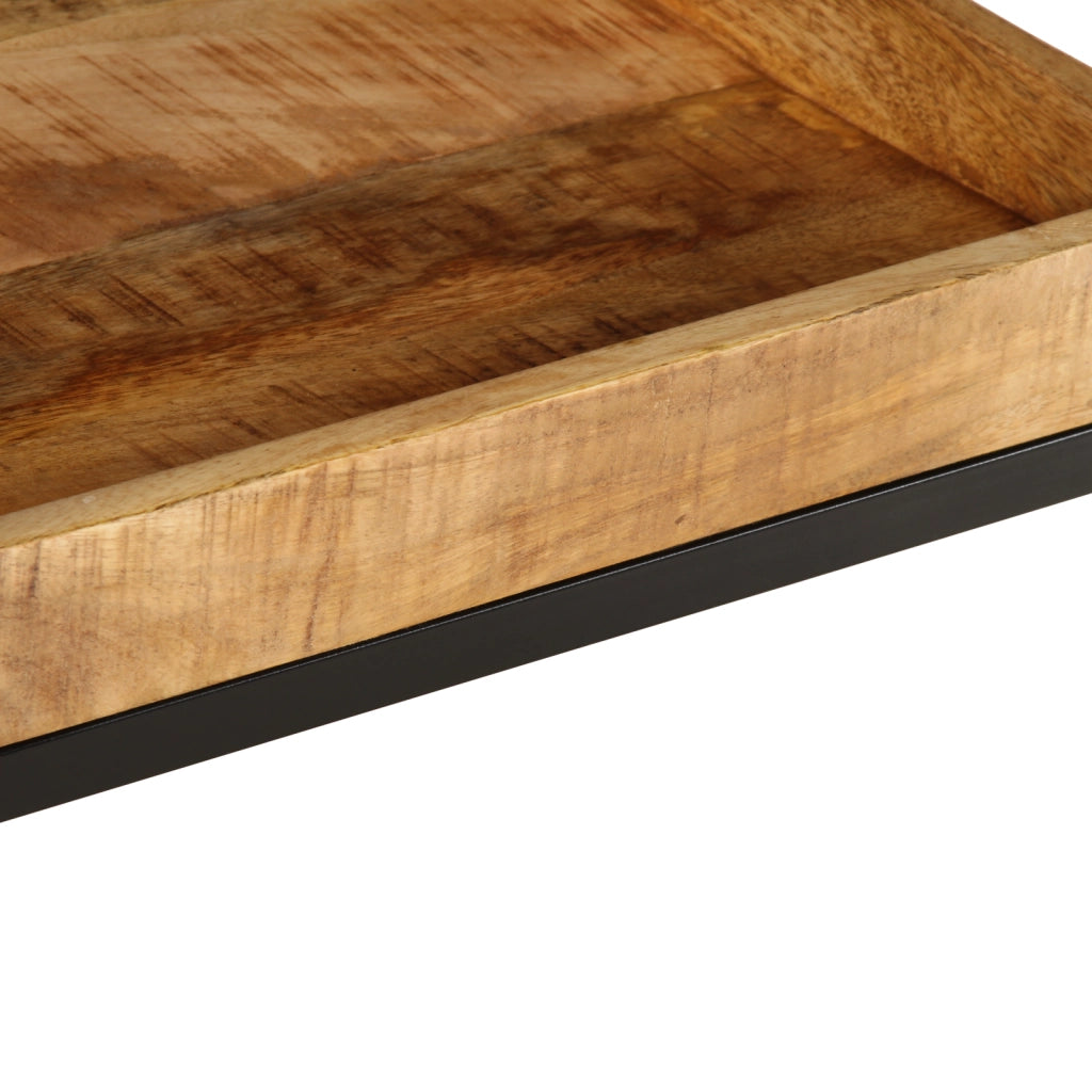 Tavolino 45x45x45 cm Legno Massello di Mango Grezzo