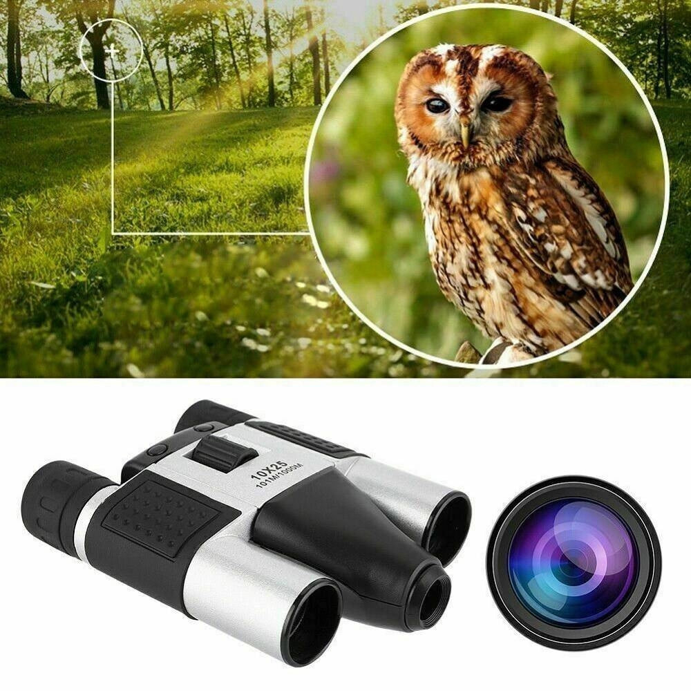 Trade Shop - Binocolo Con Fotocamera Digitale Telescopio Tf Microsd 10x25 Dt08 1.3mp Cmos -
