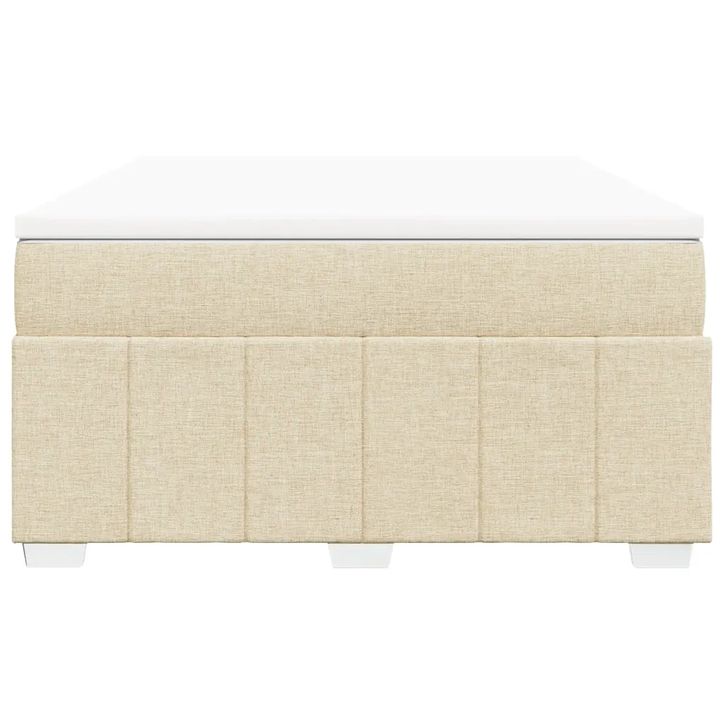 Giroletto a Molle con Materasso Crema 140x19 cm in Tessuto 3285475