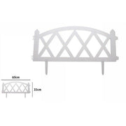 Trade Shop - Staccionata In Plastica Bianco Per Giardino Steccato Patio 60 X 33 Cm 63308 -
